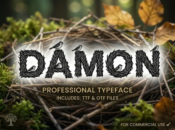 Damon: The Rustic Typeface for a Natural Sanctuary