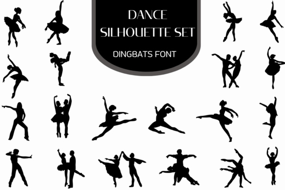 Dance Silhouette Set: Dynamic Typography for Visual Storytelling