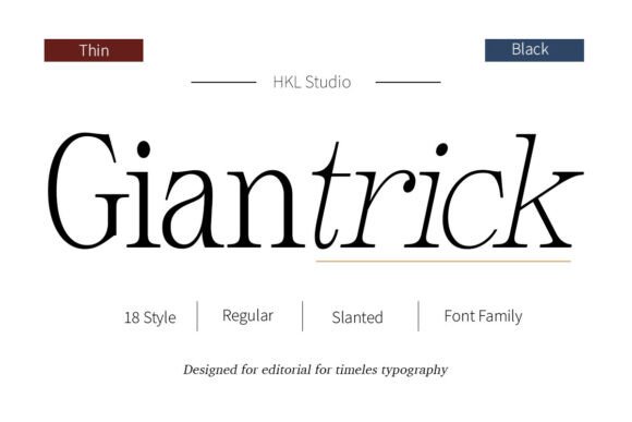 Giantrick: A Serif Font for Elegant Branding & Design