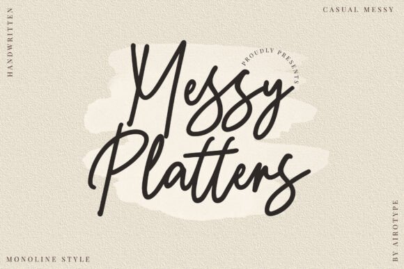 Messy Platters: The Handwritten Font with Artisanal Charm