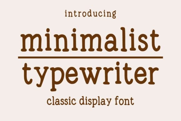 Minimalist Typewriter: A Classic Font for Modern Design