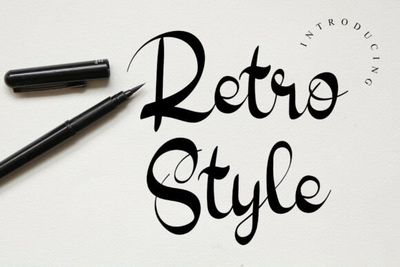 Retro Style: Dramatic Brush Calligraphy for Modern Design